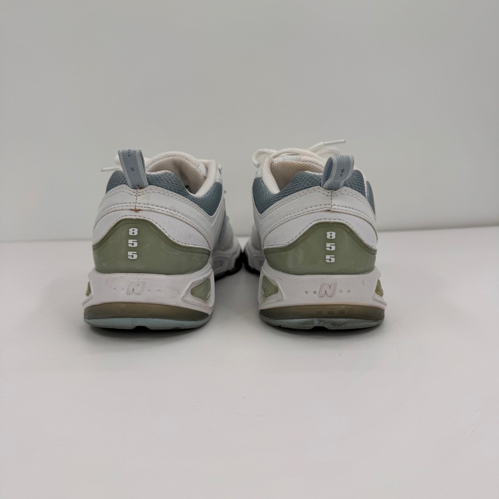 New Balance 855 Women's 8 Roll Bar White Blue Leather Walking Shoes - Picture 10 of 13